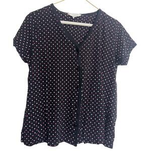 Charter Club Women's M 2-Pc. Cotton Cropped Pajamas Set Dots-PM